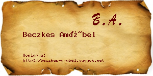 Beczkes Amábel névjegykártya